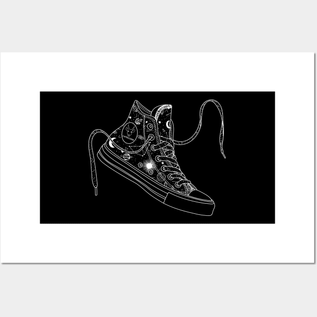 Capricorn high tops - Black &amp; White Wall Art by MickeyEdwards